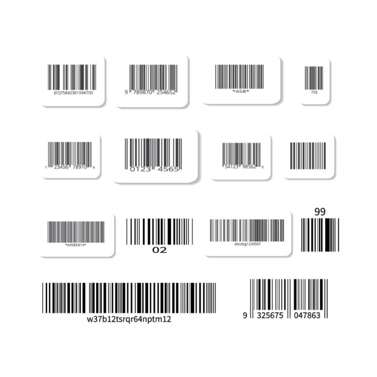 Barcode labels / Name Labels - Senevi Creation